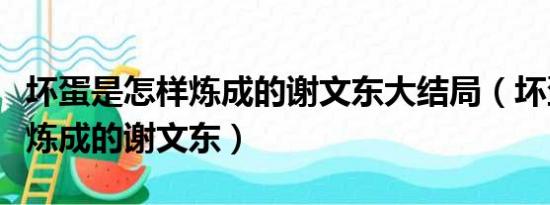 坏蛋是怎样炼成的谢文东大结局（坏蛋是怎样炼成的谢文东）