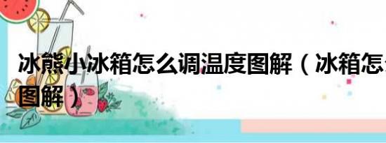 冰熊小冰箱怎么调温度图解（冰箱怎么调温度图解）