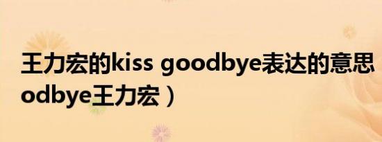 王力宏的kiss goodbye表达的意思（kissgoodbye王力宏）