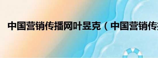 中国营销传播网叶昱克（中国营销传播网）