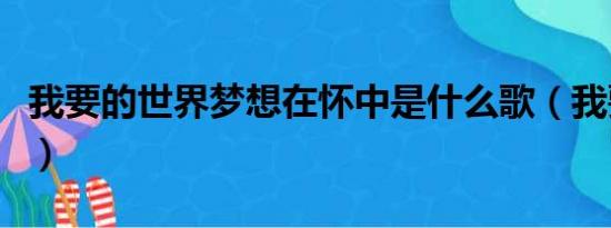 我要的世界梦想在怀中是什么歌（我要的世界）