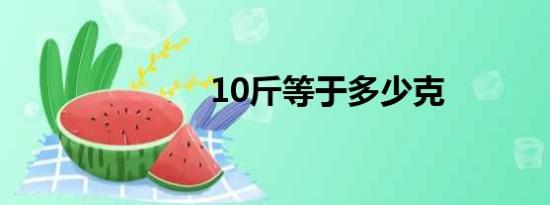 10斤等于多少克