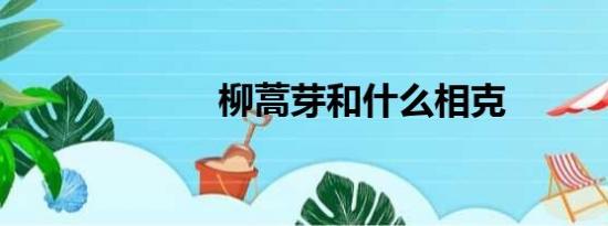 柳蒿芽和什么相克