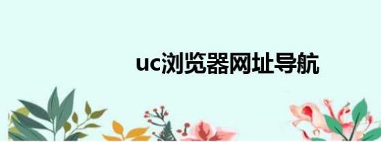 uc浏览器网址导航