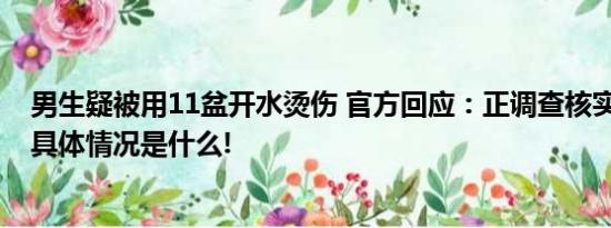 男生疑被用11盆开水烫伤 官方回应：正调查核实严惩不贷 具体情况是什么!