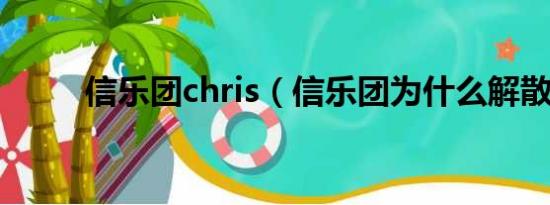 信乐团chris（信乐团为什么解散）