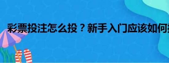 彩票投注怎么投？新手入门应该如何操作？