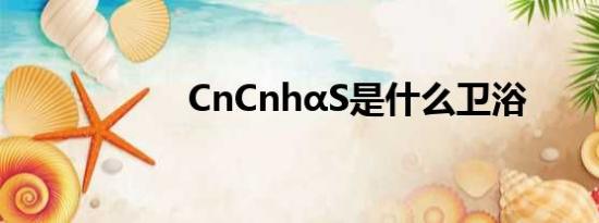 CnCnhαS是什么卫浴