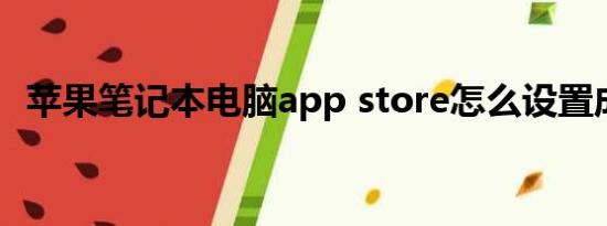 苹果笔记本电脑app store怎么设置成中文