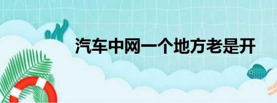 汽车中网一个地方老是开