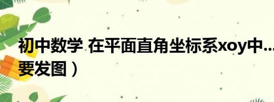 初中数学 在平面直角坐标系xoy中... ... （需要发图）