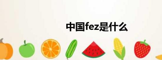 中国fez是什么