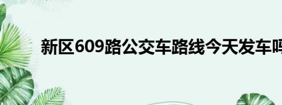 新区609路公交车路线今天发车吗?