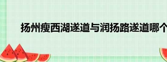 扬州瘦西湖遂道与润扬路遂道哪个长