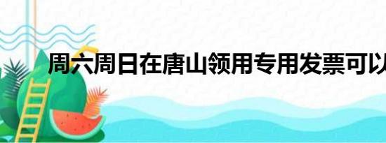 周六周日在唐山领用专用发票可以吗