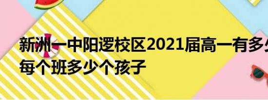 新洲一中阳逻校区2021届高一有多少个班？每个班多少个孩子