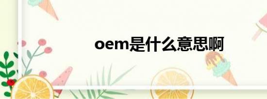 oem是什么意思啊