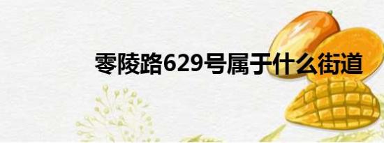 零陵路629号属于什么街道