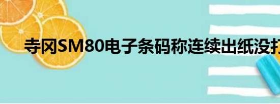 寺冈SM80电子条码称连续出纸没打印?