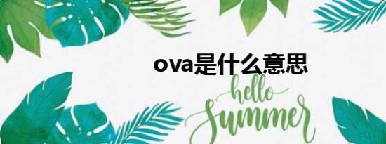 ova是什么意思