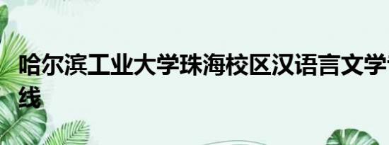 哈尔滨工业大学珠海校区汉语言文学专业分数线