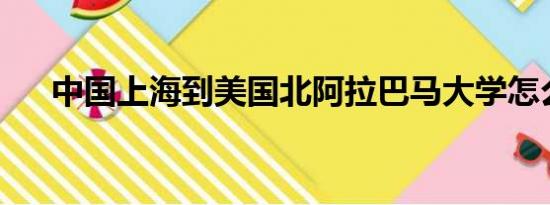 中国上海到美国北阿拉巴马大学怎么走