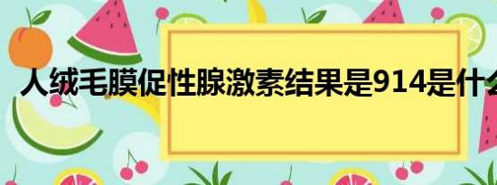 人绒毛膜促性腺激素结果是914是什么意思