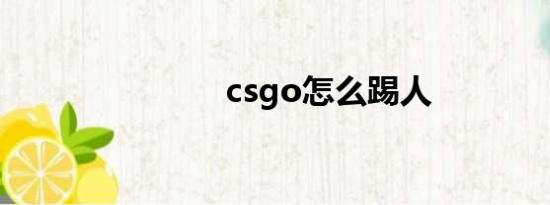 csgo怎么踢人