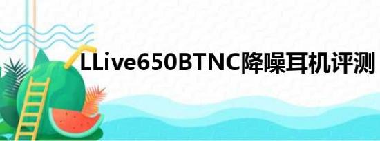 LLive650BTNC降噪耳机评测