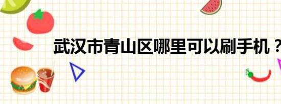 武汉市青山区哪里可以刷手机？