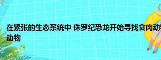 在紧张的生态系统中 侏罗纪恐龙开始寻找食肉动物甚至食人动物