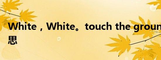 White，White。touch the ground什么意思