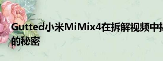 Gutted小米MiMix4在拆解视频中揭示了它的秘密