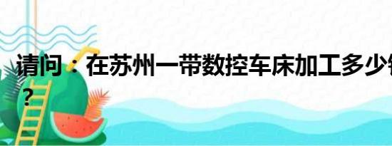 请问：在苏州一带数控车床加工多少钱一小时？