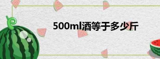 500ml酒等于多少斤