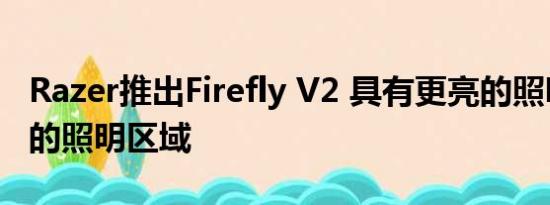 Razer推出Firefly V2 具有更亮的照明和更多的照明区域