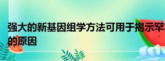 强大的新基因组学方法可用于揭示罕见遗传病的原因