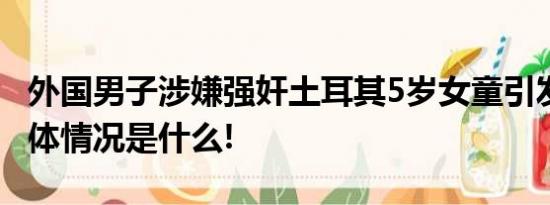 外国男子涉嫌强奸土耳其5岁女童引发骚乱 具体情况是什么!