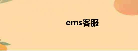 ems客服