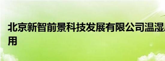 北京新智前景科技发展有限公司温湿度计怎么用