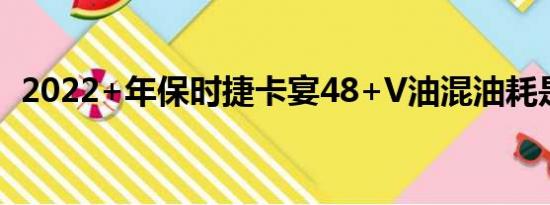 2022+年保时捷卡宴48+V油混油耗是多少