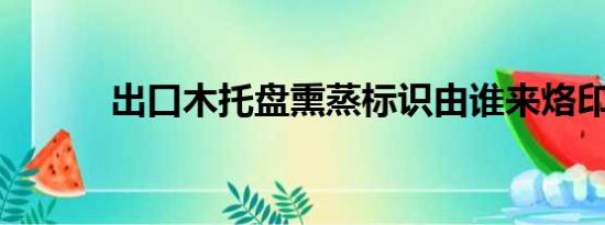 出口木托盘熏蒸标识由谁来烙印