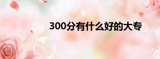 300分有什么好的大专