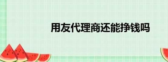 用友代理商还能挣钱吗