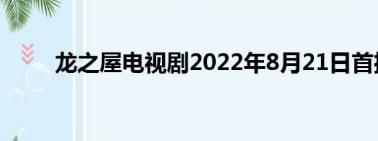 龙之屋电视剧2022年8月21日首播