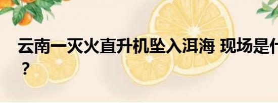 云南一灭火直升机坠入洱海 现场是什么情况？