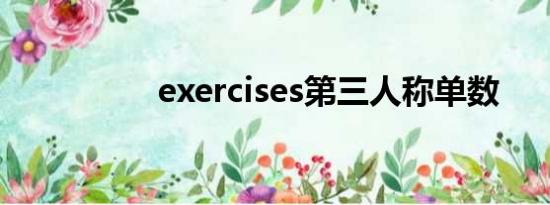 exercises第三人称单数