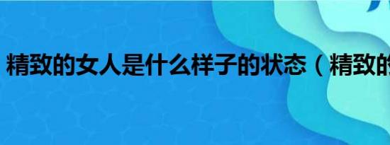 精致的女人是什么样子的状态（精致的女人）