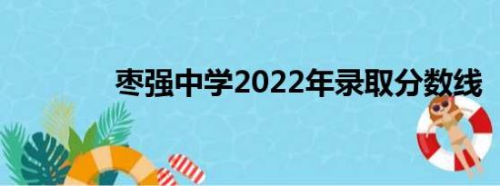 枣强中学2022年录取分数线