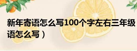 新年寄语怎么写100个字左右三年级（新年寄语怎么写）